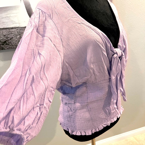 NOBO - lavender smocked top - cute!!! 💜 - Picture 3 of 14